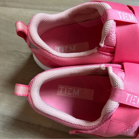 TIEM Slipstream Cycling Shoe Coral Pink Womens 10 + SPD Clips VGUC - Picture 4 of 6